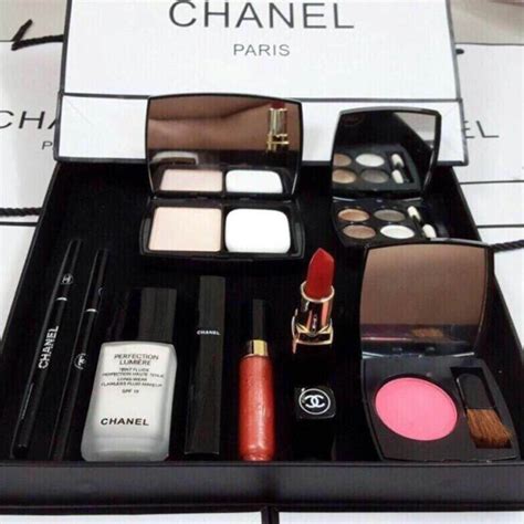 set make up chanel|Chanel full makeup set.